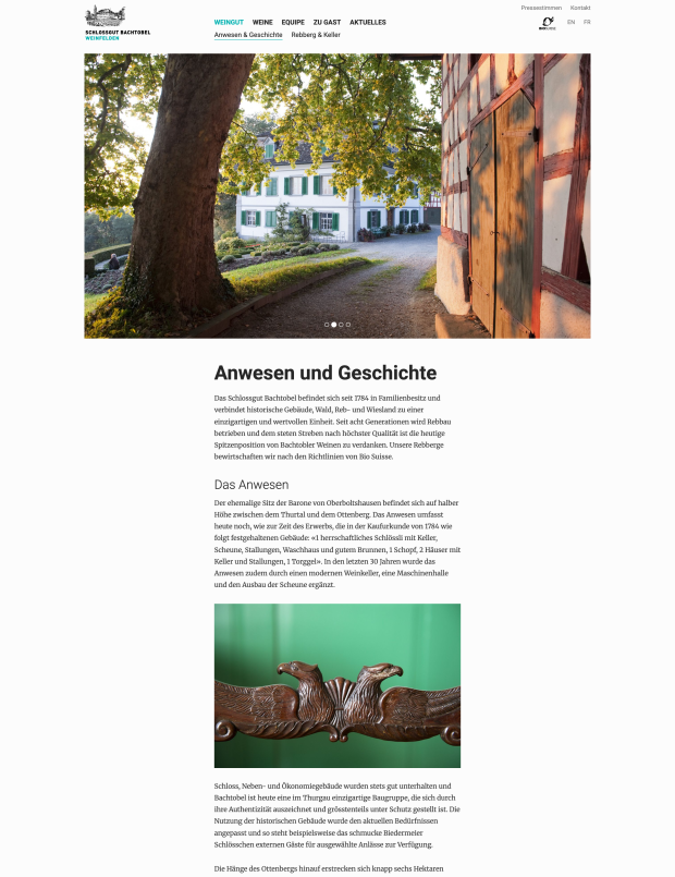 Acht Generationen Weinbau, sorgfältig ins Web gebracht