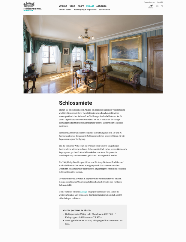 Acht Generationen Weinbau, sorgfältig ins Web gebracht