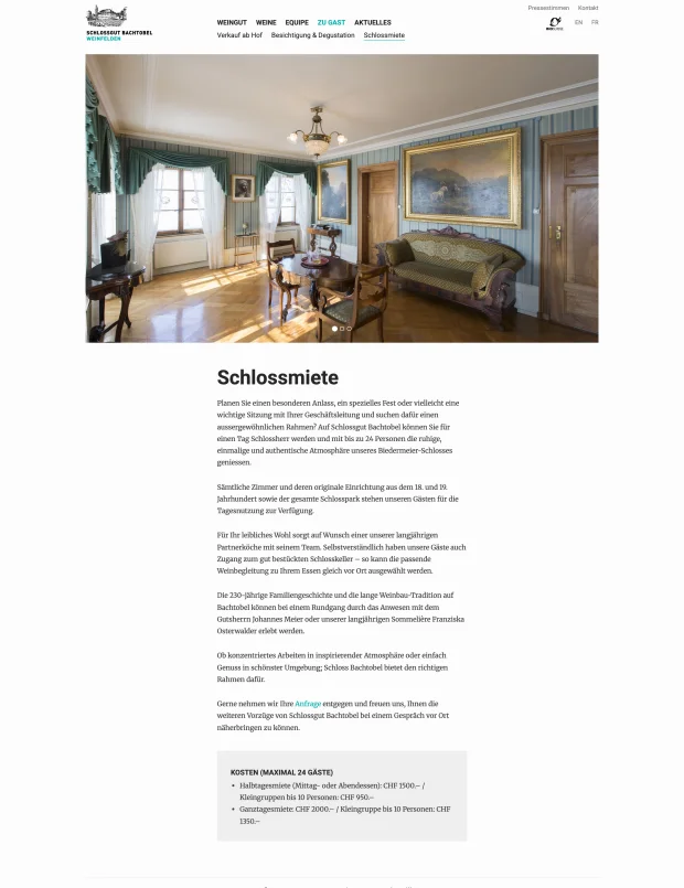 Acht Generationen Weinbau, sorgfältig ins Web gebracht