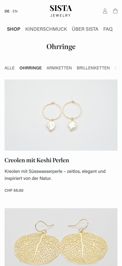 Handgemachter Schmuck, digital zuhause