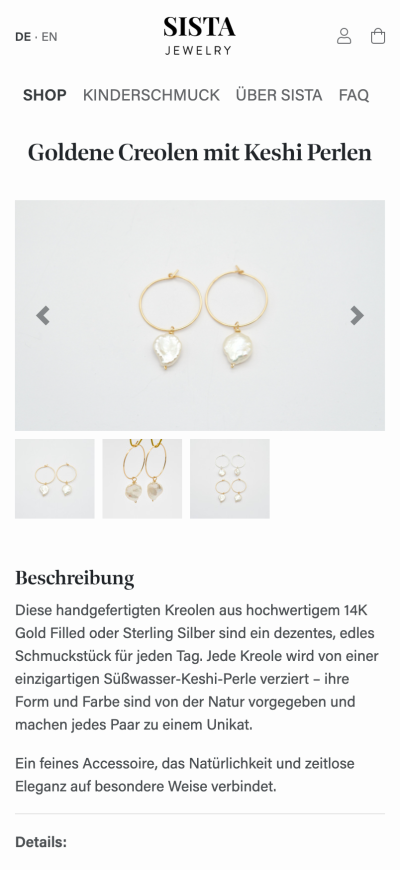 Handgemachter Schmuck, digital zuhause